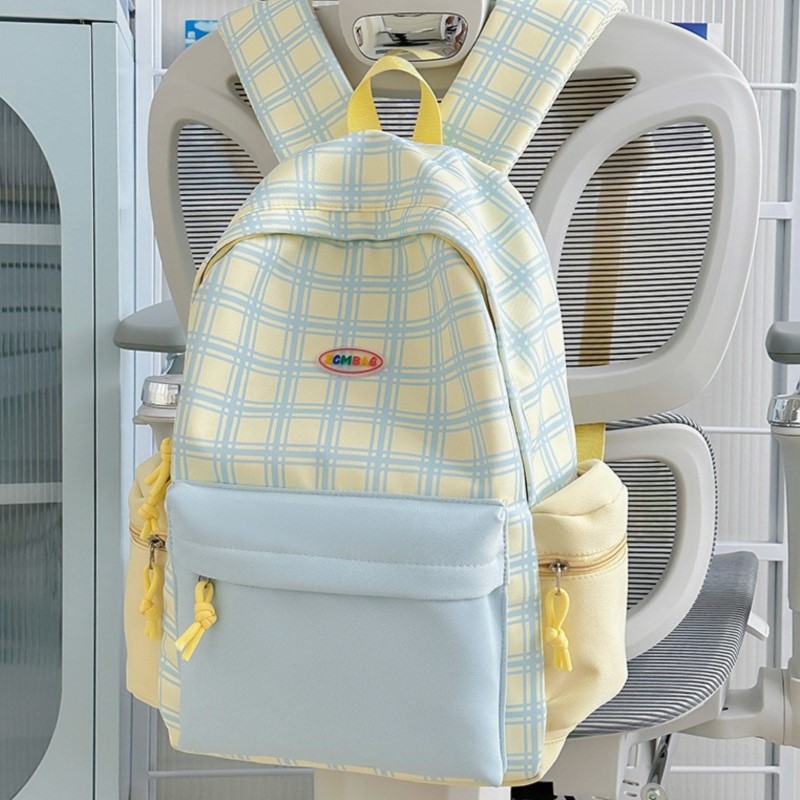 Fashion Backpack Women - Sweet Preppy Plaid Backpack for Junior