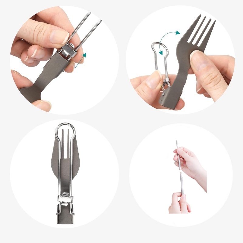 Titanium Foldable Utensil Set  - Foldable Backpack Small recension och pris