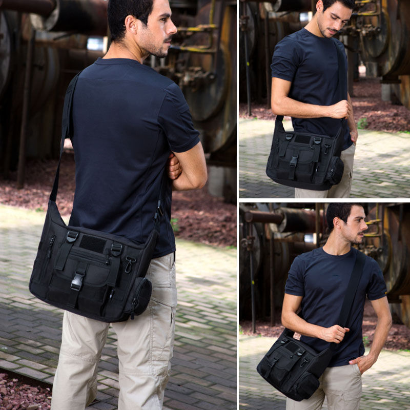 14 Inch Laptop Shoulder Bag Me - Rucksack Military Style recension och pris