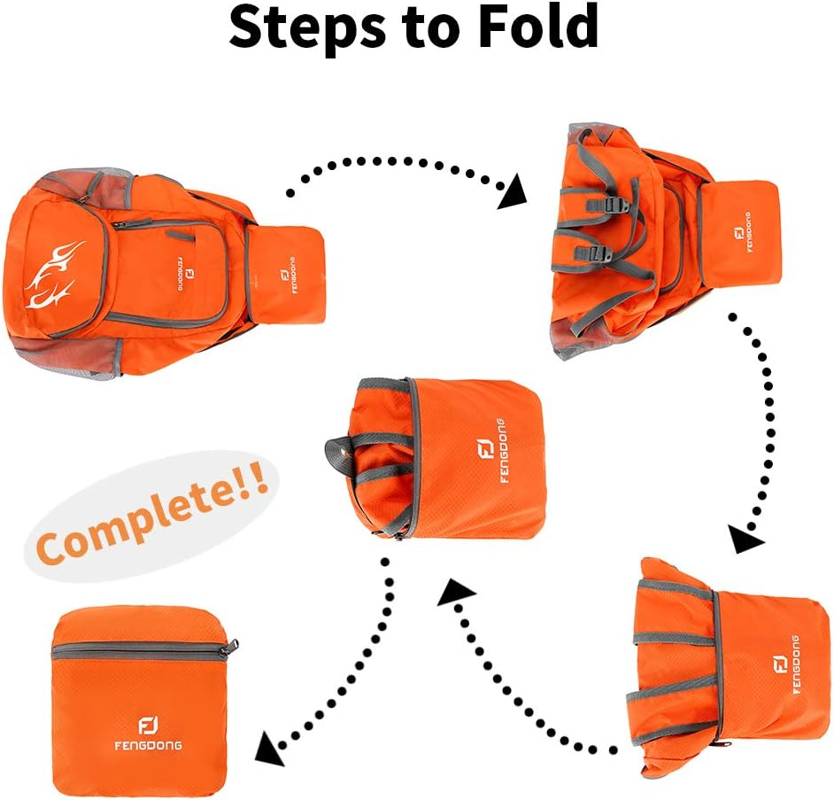 FENGDONG 35L Lightweight Folda - Foldable Backpack Small recension och pris