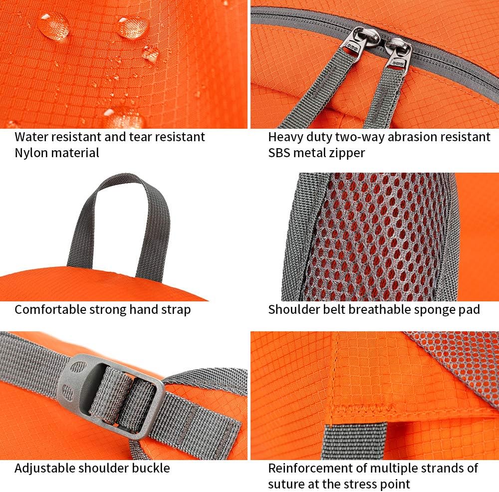 FENGDONG 35L Lightweight Folda - Foldable Backpack Small recension och pris